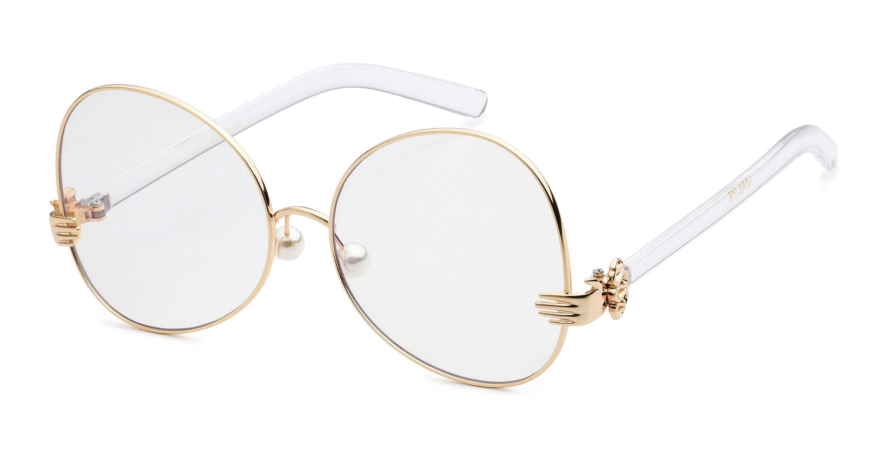 ROUND FRAME WITH CLEAR LENS FASHION ACCESSORY GLASSES