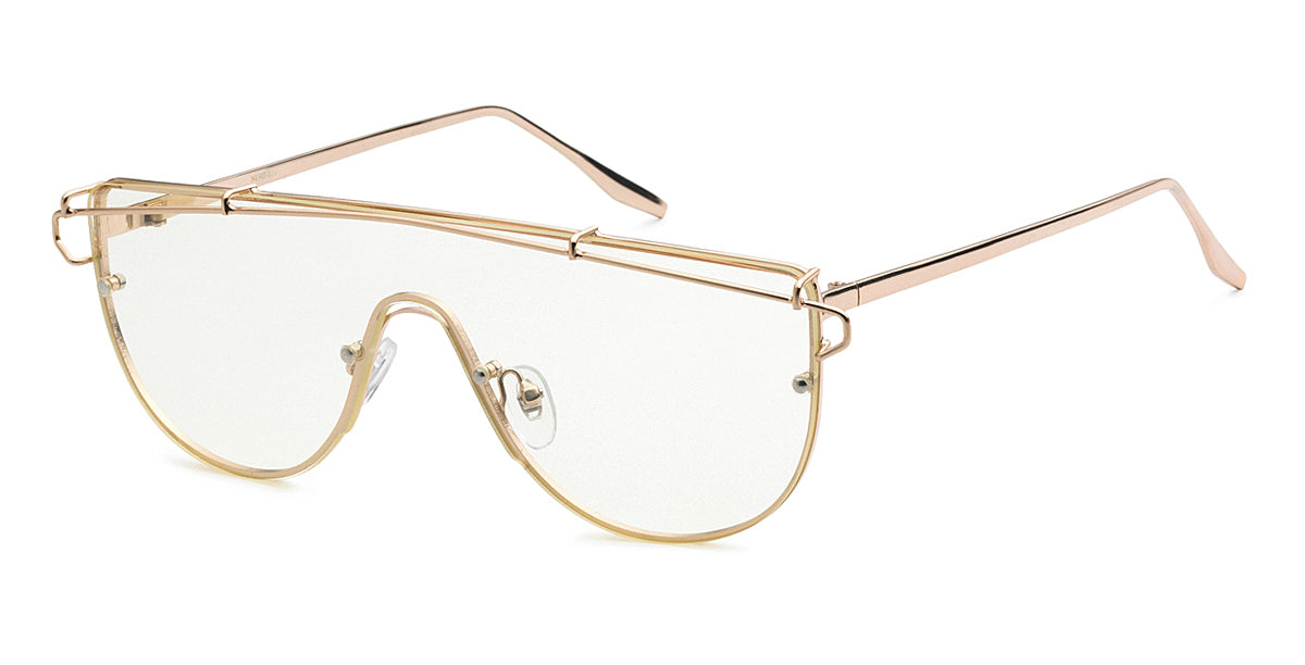 Metal Frame Sunglasses with Clear Lens