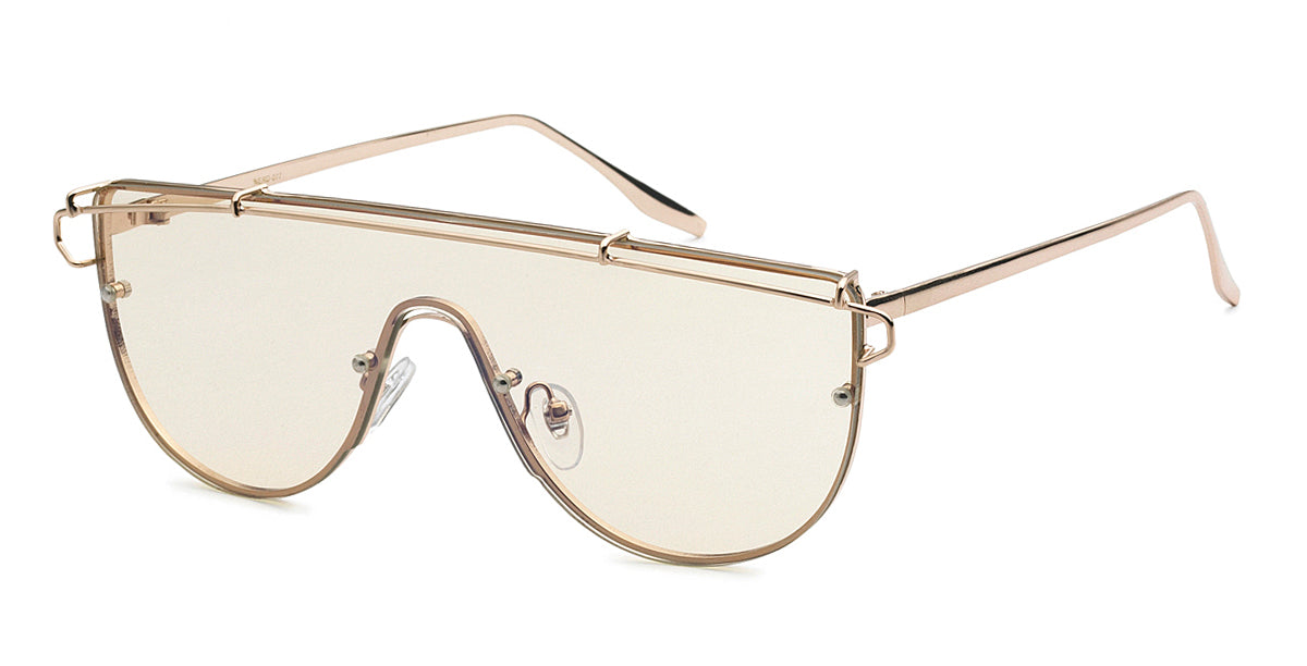 Metal Frame Sunglasses with Clear Lens