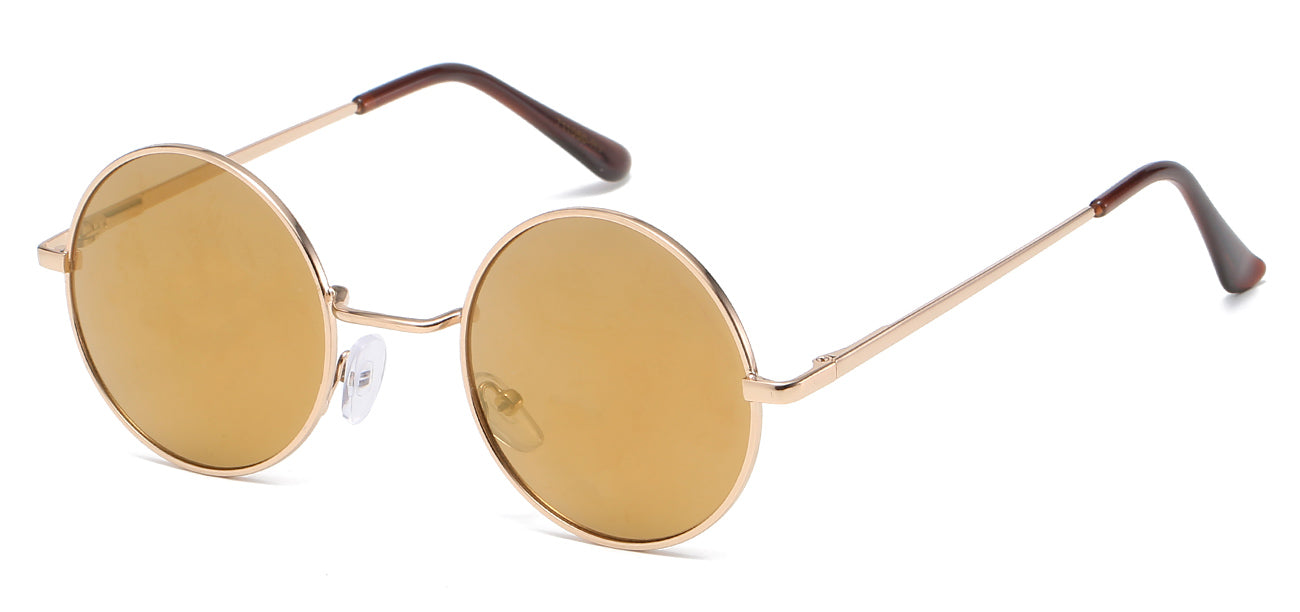 Classic Round Sunglasses - Metallic Frame