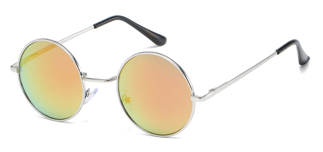 Classic Round Sunglasses - Metallic Frame