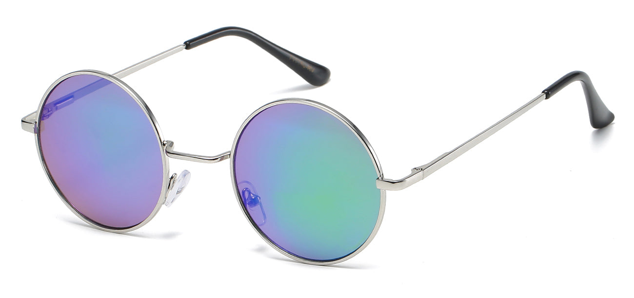 Classic Round Sunglasses - Metallic Frame