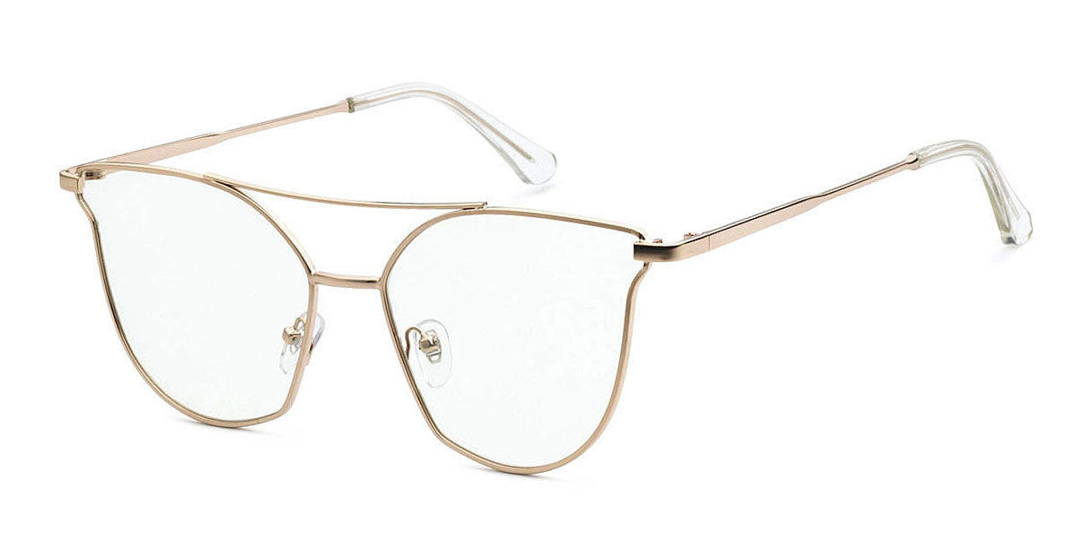 Fashionista Metal Wire Clear Lens Glasses