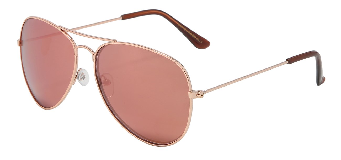 ROSE METALLIC AVIATOR LENS SUNGLASSES