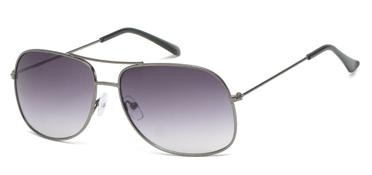 Classic Pilot Sunglasses - Metal Frame, Color Mirror Lens