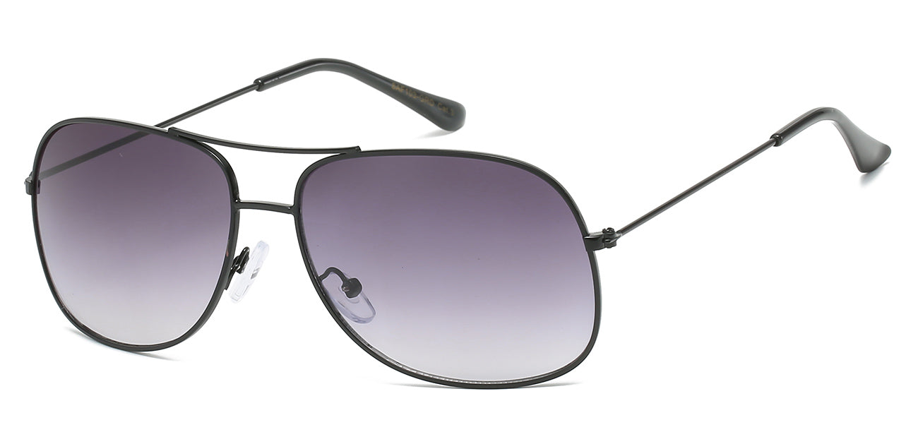 Classic Pilot Sunglasses - Metal Frame, Color Mirror Lens