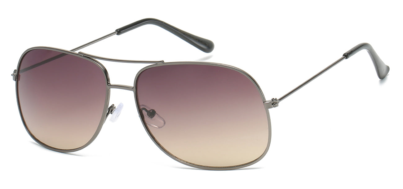 Classic Pilot Sunglasses - Metal Frame, Color Mirror Lens