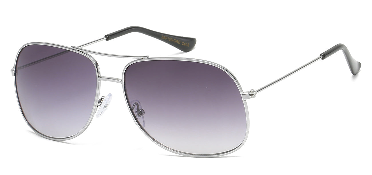 Classic Pilot Sunglasses - Metal Frame, Color Mirror Lens