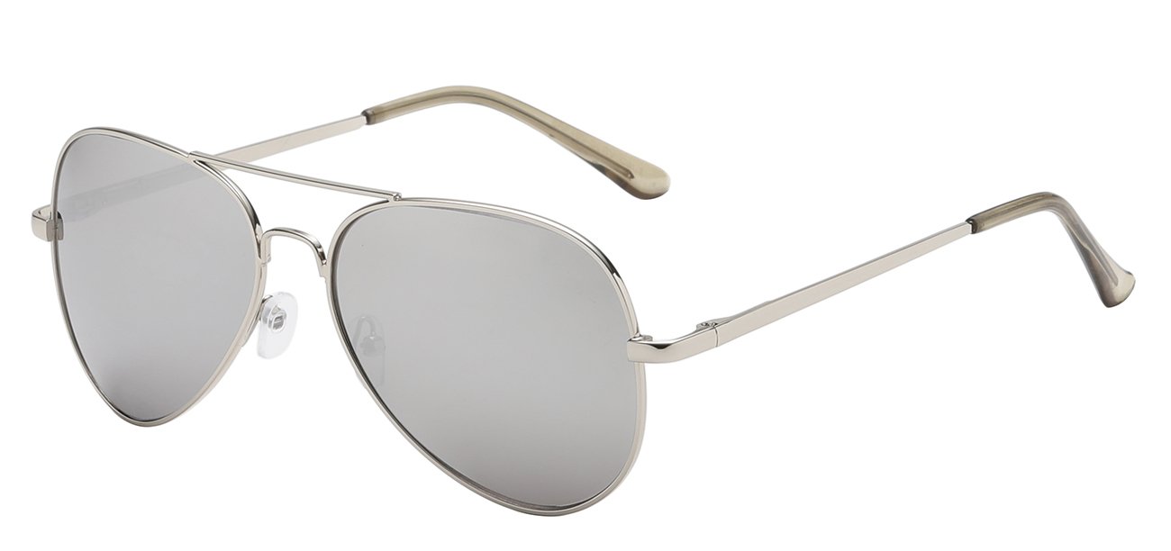 Aviator Sunglasses - Metal Frame, Mirror Lenses