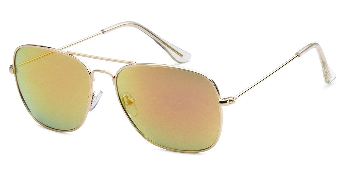 CLEAR LENS SQUARE AVIATOR SUNGLASSES