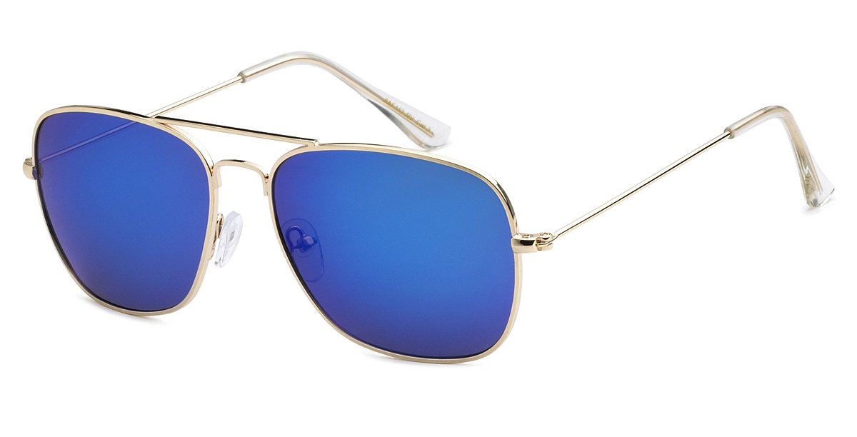 CLEAR LENS SQUARE AVIATOR SUNGLASSES