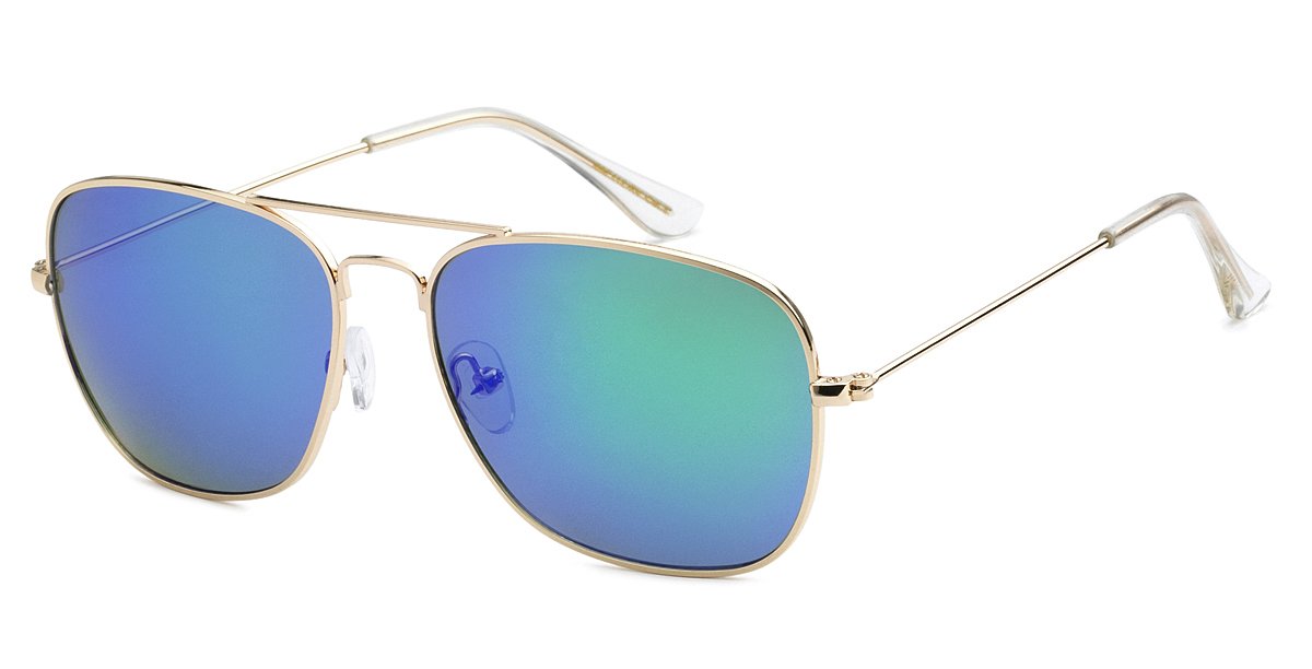 CLEAR LENS SQUARE AVIATOR SUNGLASSES