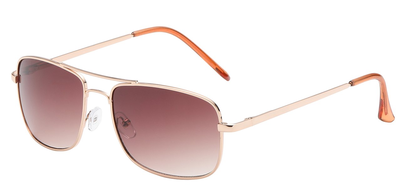 Square Aviator Sunglasses with Spring Temple