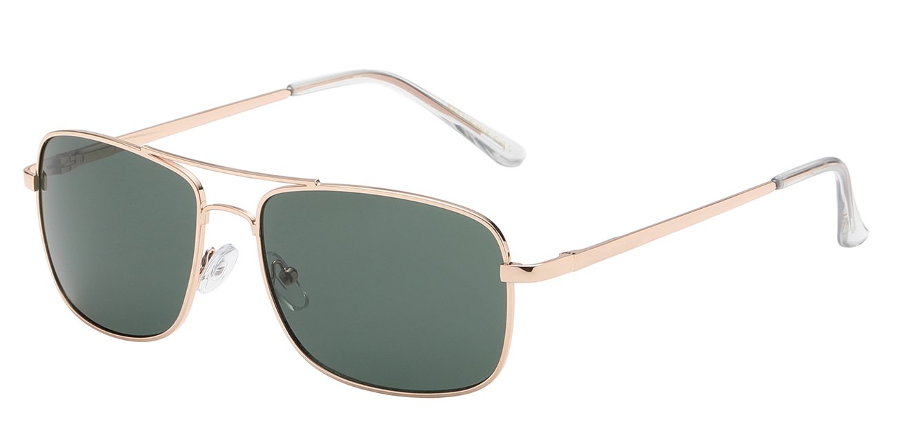 Square Aviator Sunglasses with Spring Temple