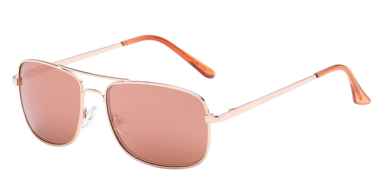 Square Aviator Mirror Lens Sunglasses