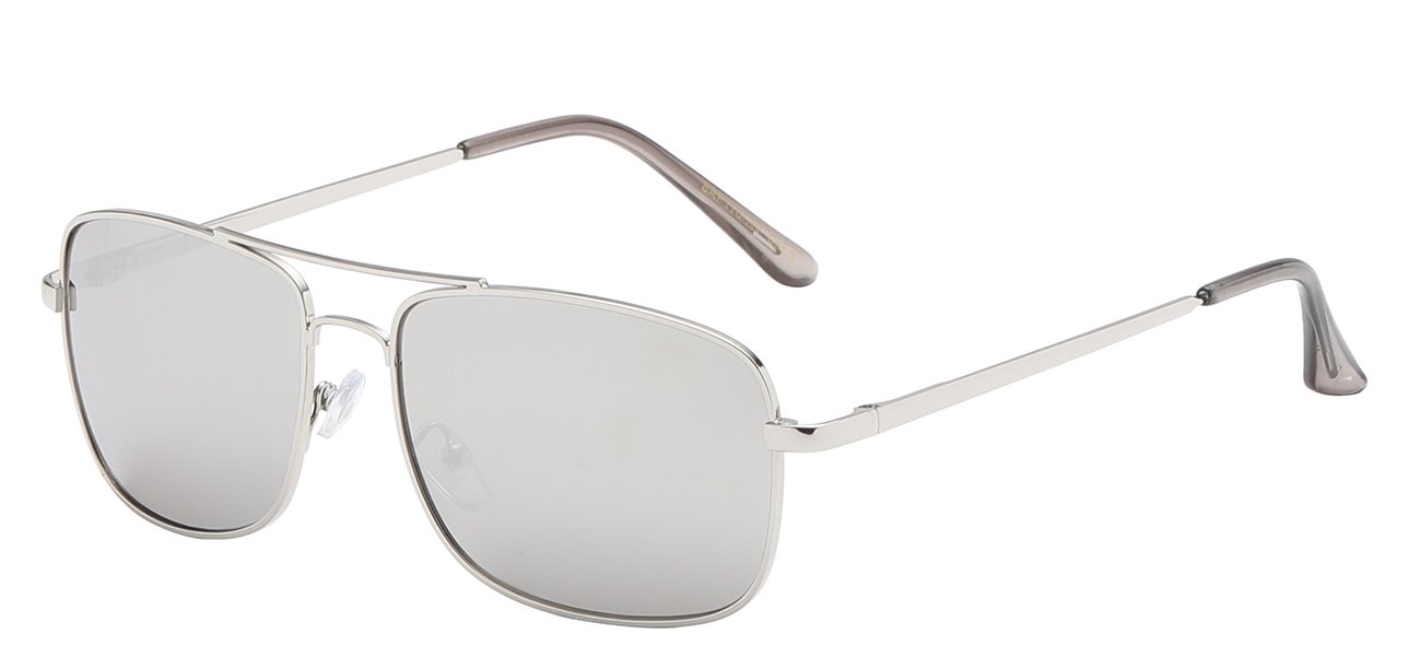 Square Aviator Mirror Lens Sunglasses