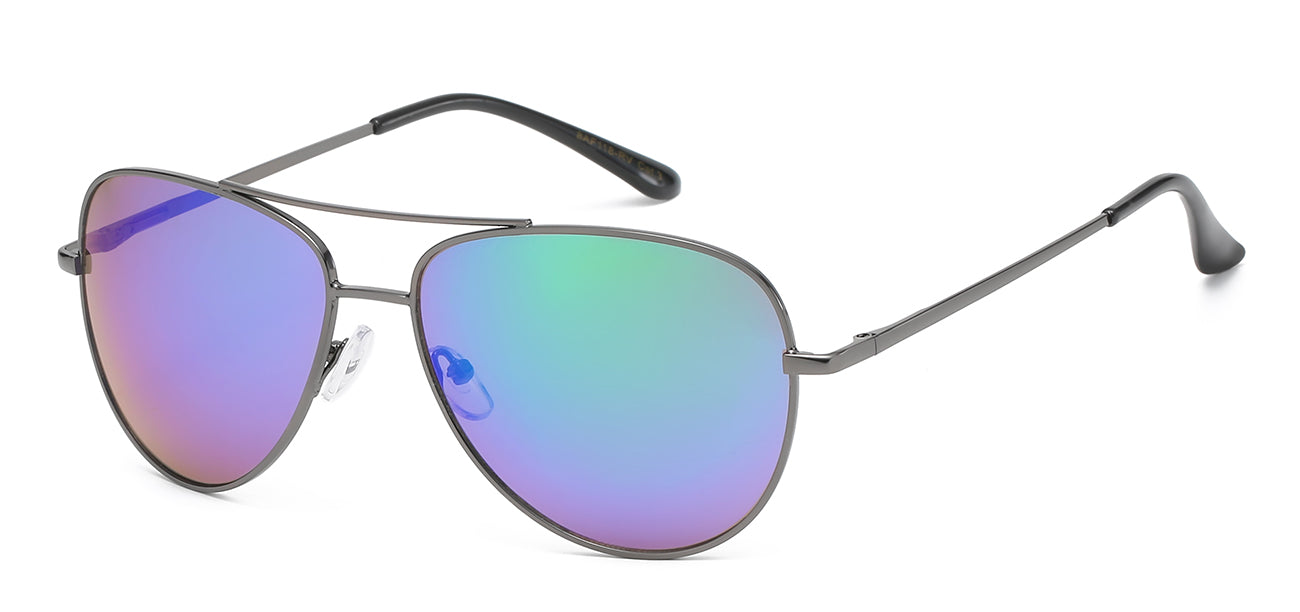 Aviator Sunglasses - Black Metal Frame