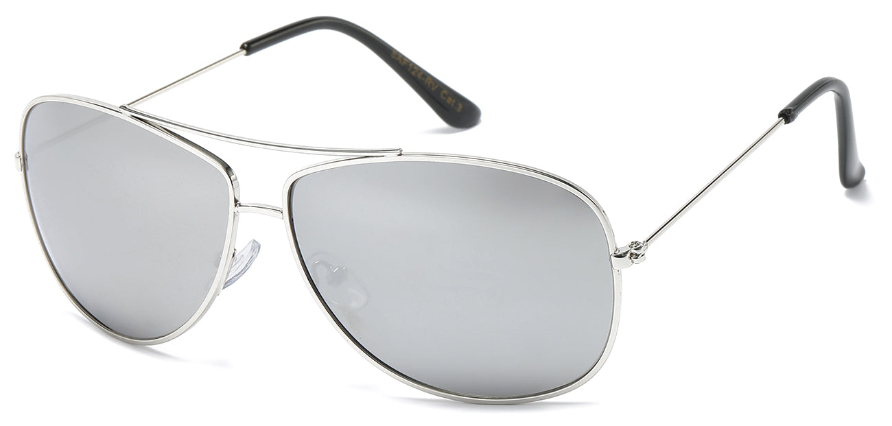 Aviator Sunglasses with Mirror Lenses