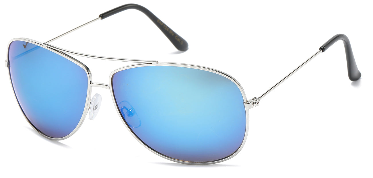 Aviator Sunglasses with Mirror Lenses