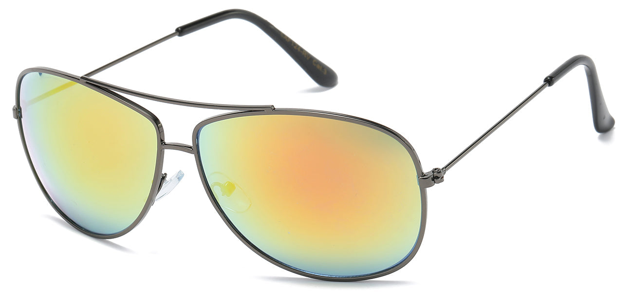 Aviator Sunglasses with Mirror Lenses