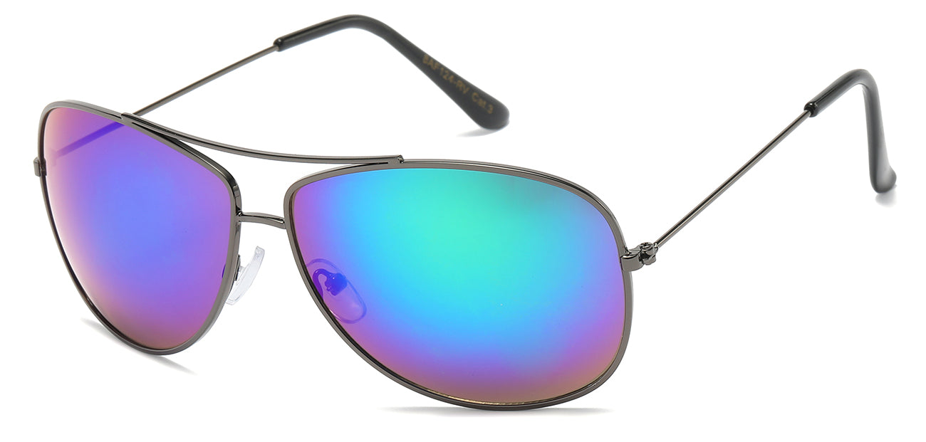 Aviator Sunglasses with Mirror Lenses