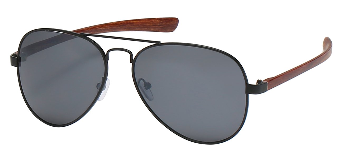 Sleek Aviator Sunglasses with Textured Ear Piece