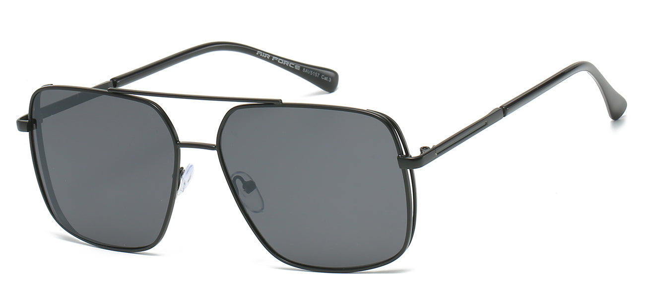 Sleek Aviator Sunglasses with Textured Ear Piece