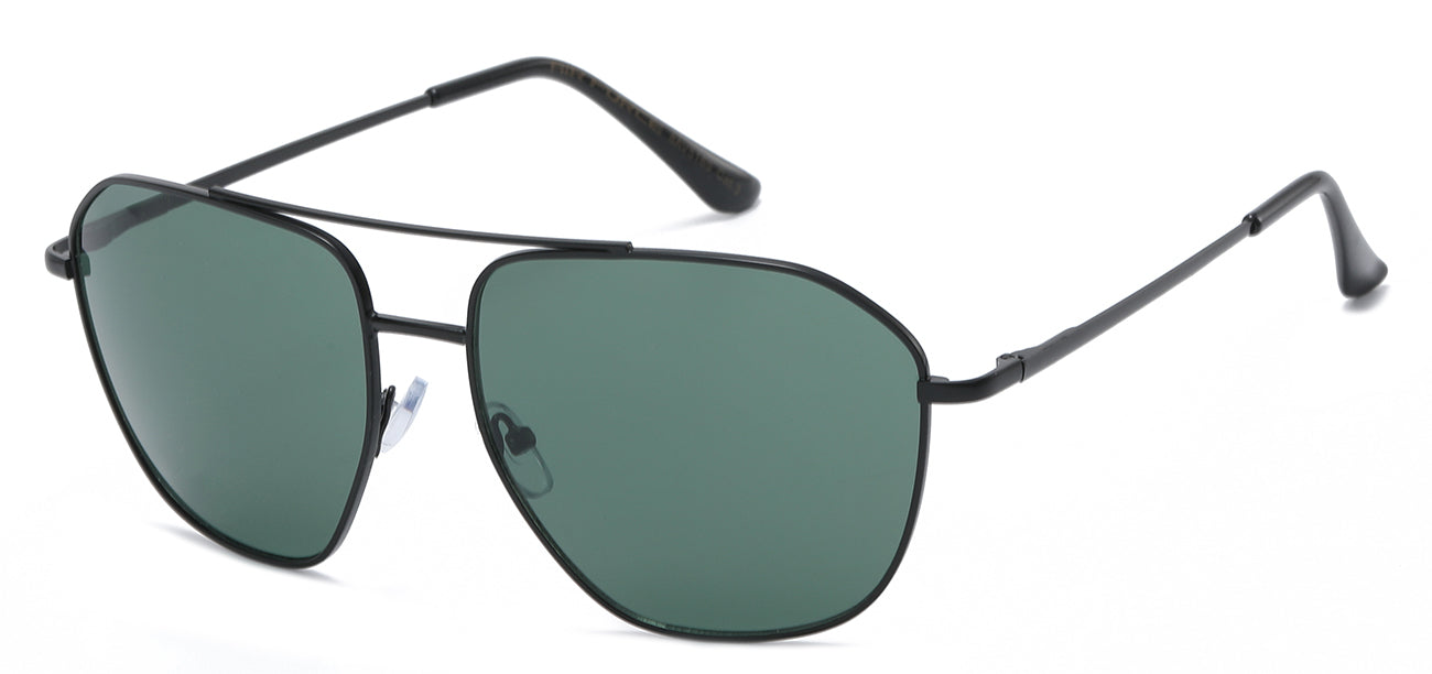 Sleek Aviator Sunglasses with Textured Ear Piece