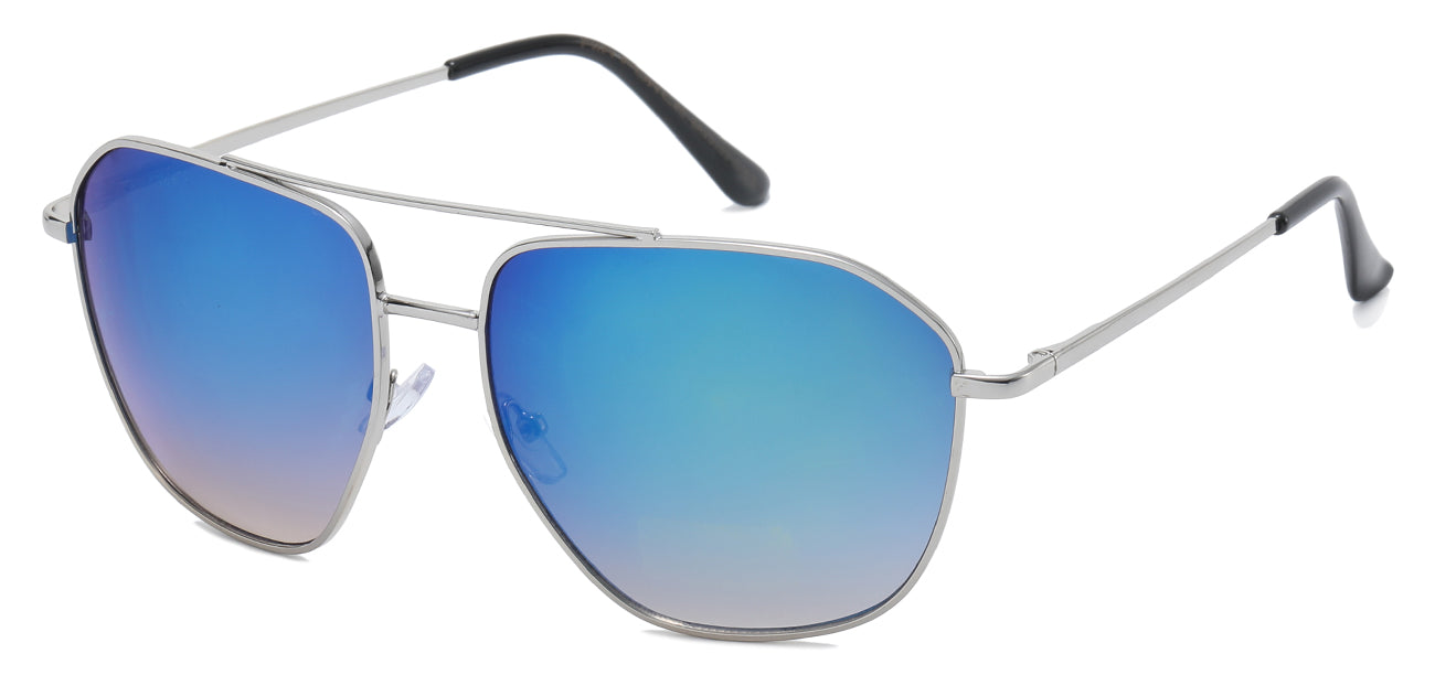 Sleek Aviator Sunglasses with Textured Ear Piece