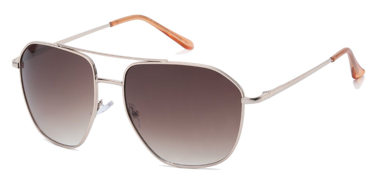 Sleek Aviator Sunglasses with Textured Ear Piece