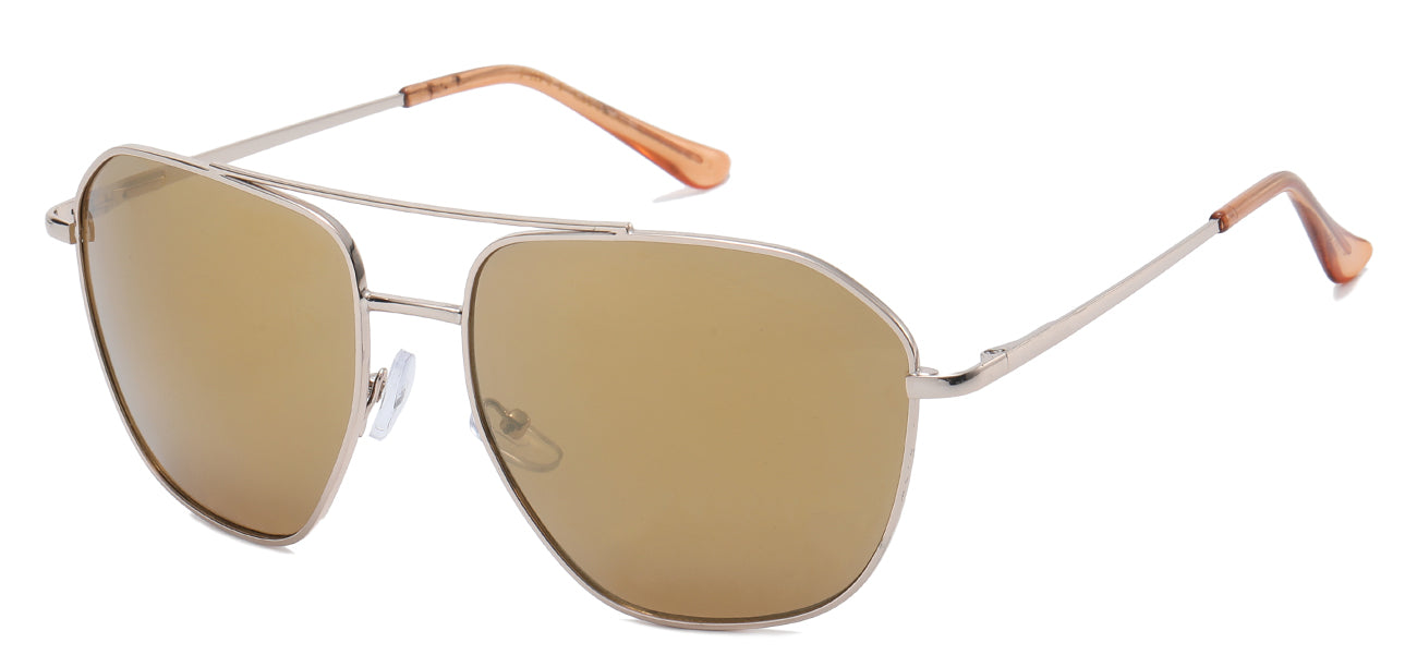 Sleek Aviator Sunglasses with Textured Ear Piece