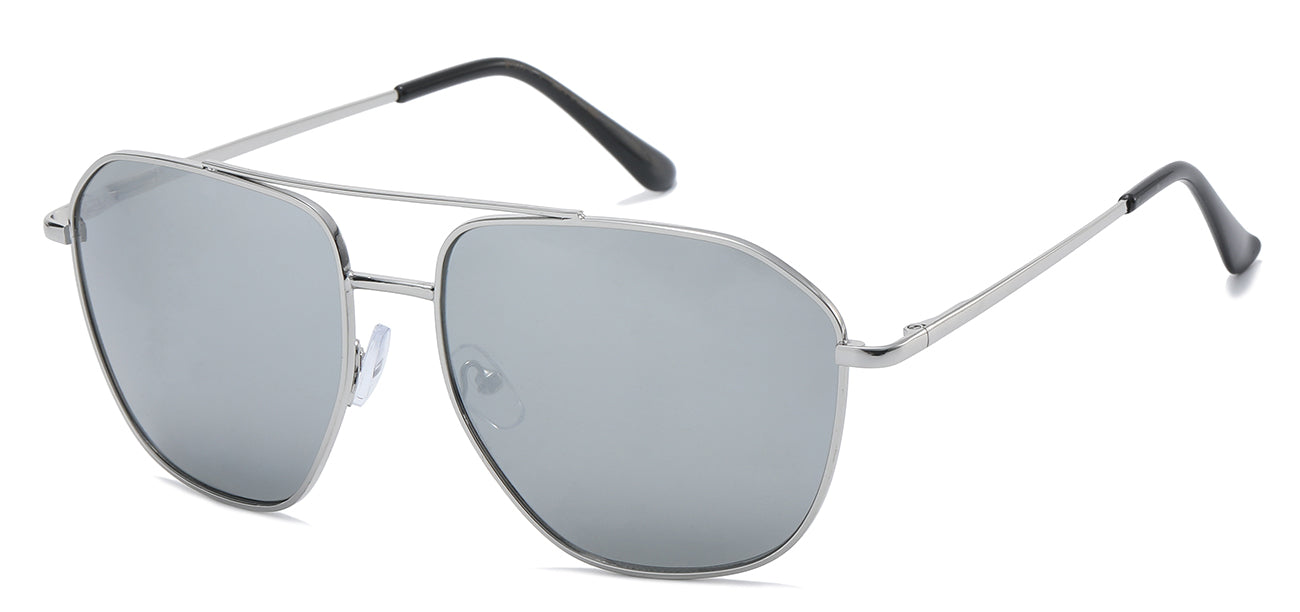 Sleek Aviator Sunglasses with Textured Ear Piece