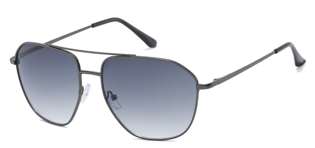 Sleek Aviator Sunglasses with Textured Ear Piece