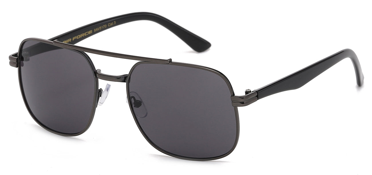 Sleek Aviator Sunglasses with Textured Ear Piece