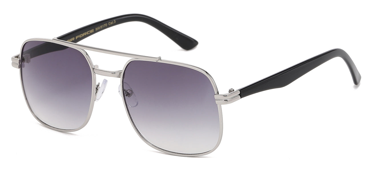 Sleek Aviator Sunglasses with Textured Ear Piece