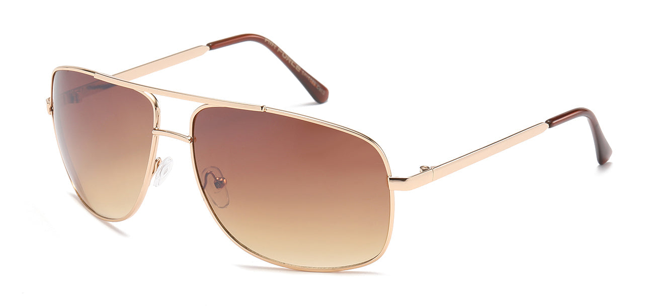 Aviator Sunglasses - Metallic Frame - UV Protection