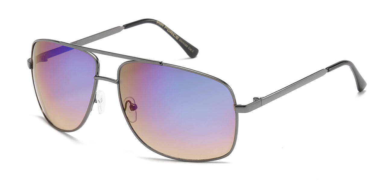 Aviator Sunglasses - Metallic Frame - UV Protection