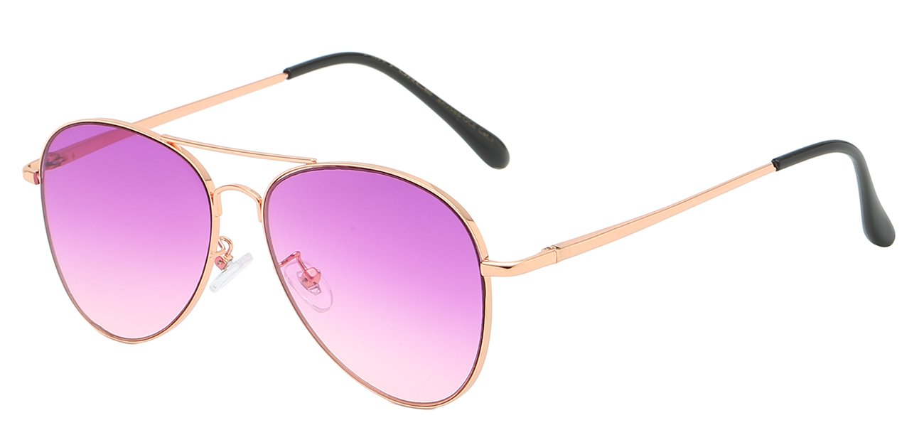 OCEAN LENS METALLIC TEAR DROP AVIATOR SUNGLASSES