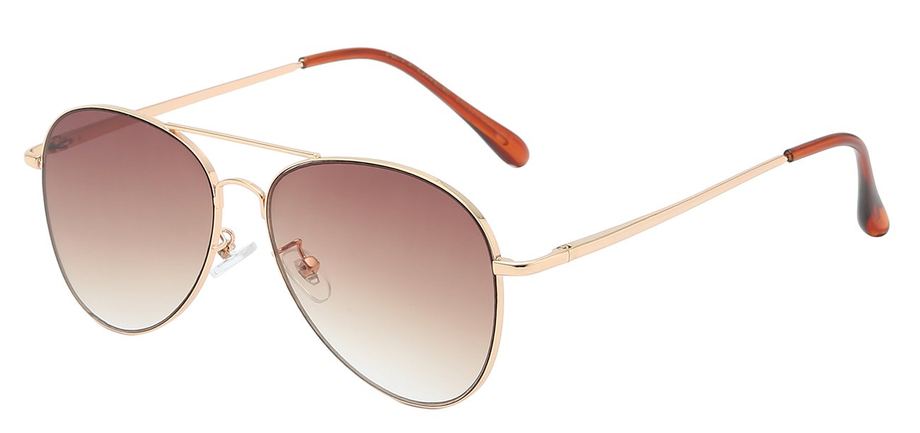 OCEAN LENS METALLIC TEAR DROP AVIATOR SUNGLASSES