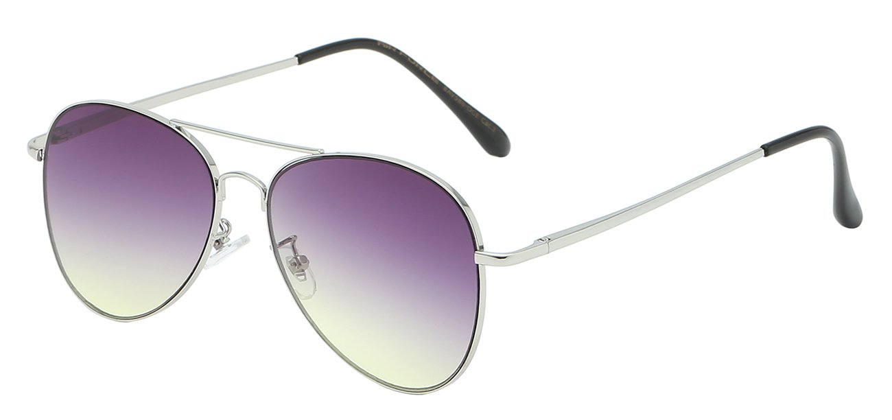 OCEAN LENS METALLIC TEAR DROP AVIATOR SUNGLASSES