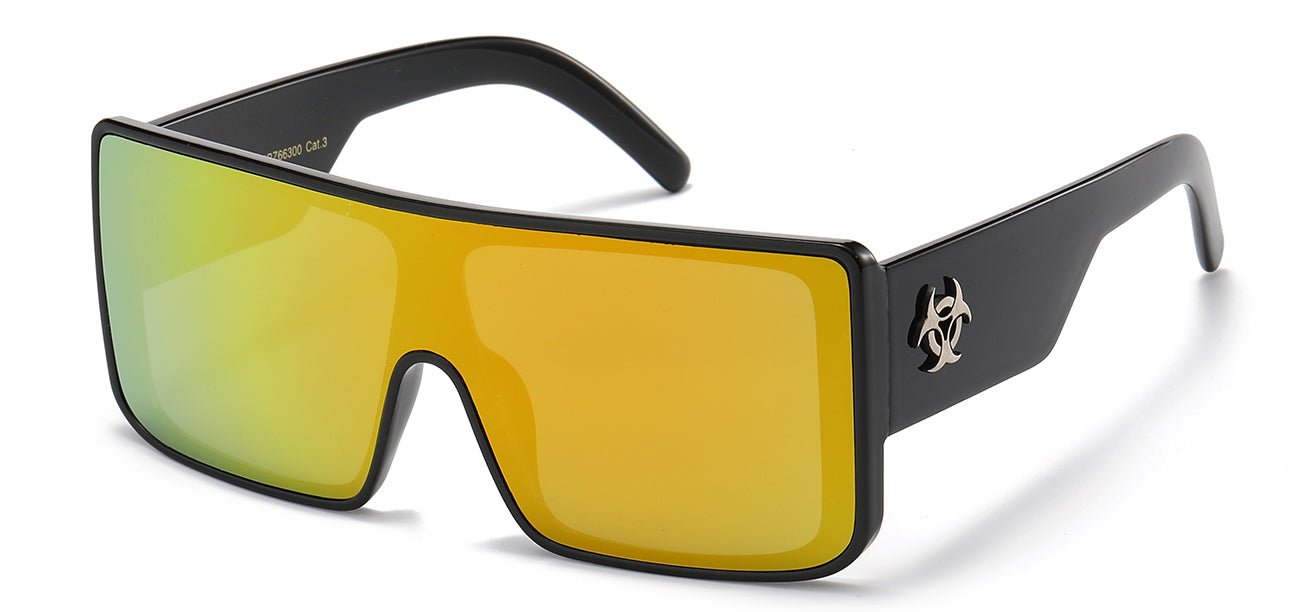 Biohazard Yellow & Black Sunglasses - Wholesale