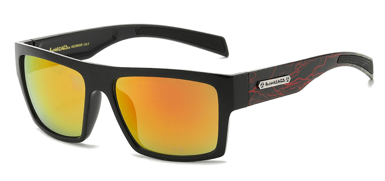 Biohazard Yellow & Black Sunglasses - Wholesale