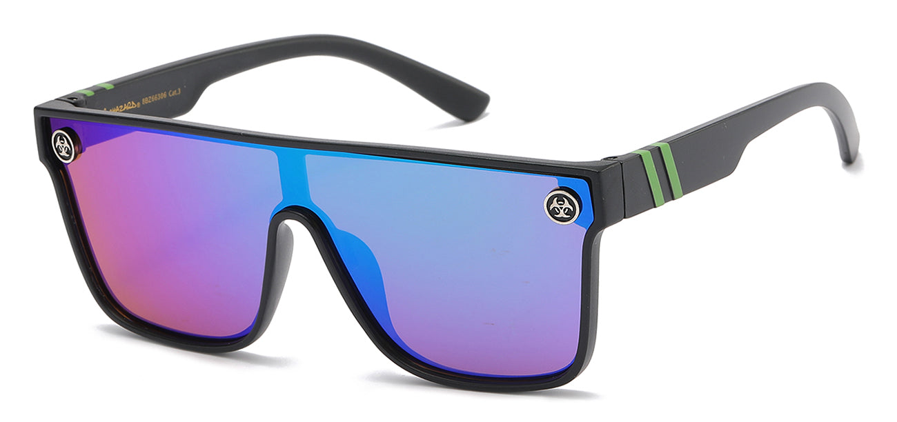 Biohazard Lightning Print Sunglasses