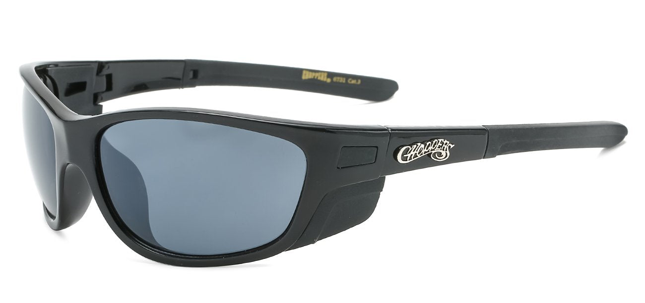 Chopper Wrap Around Sunglasses - Smoke Lens