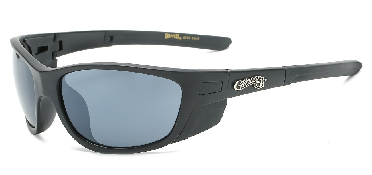 Chopper Wrap Around Sunglasses - Smoke Lens