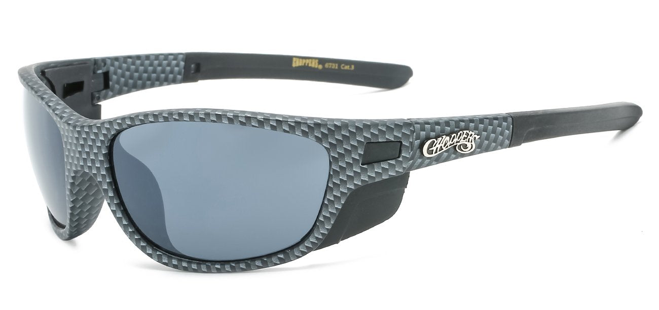 Chopper Wrap Around Sunglasses - Smoke Lens