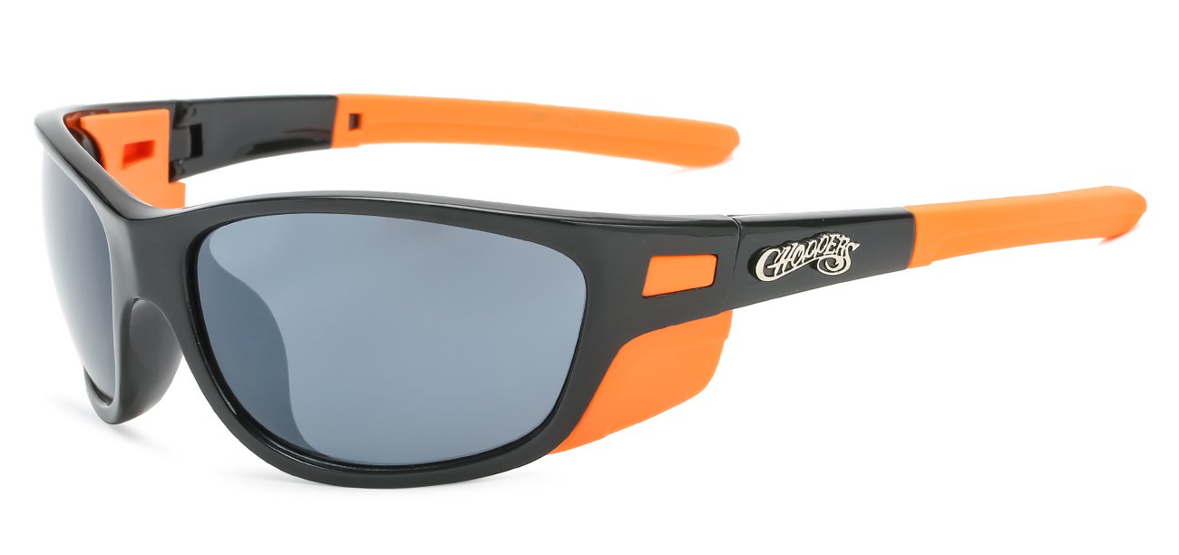 Chopper Wrap Around Sunglasses - Smoke Lens