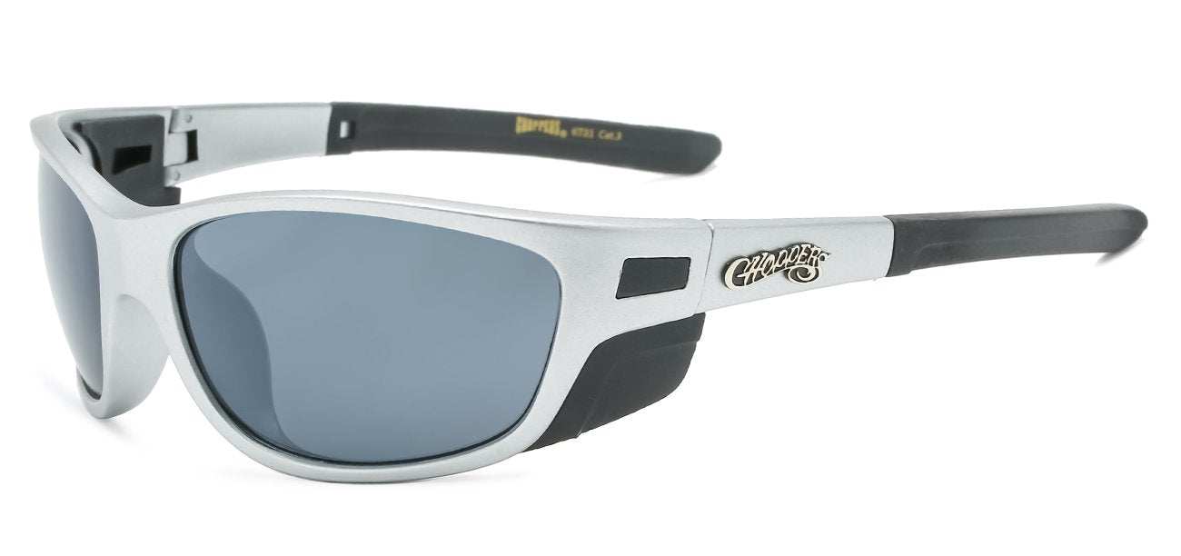 Chopper Wrap Around Sunglasses - Smoke Lens