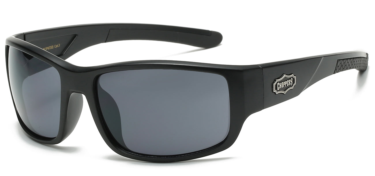 Chopper Wrap Around Sunglasses - Smoke Lens