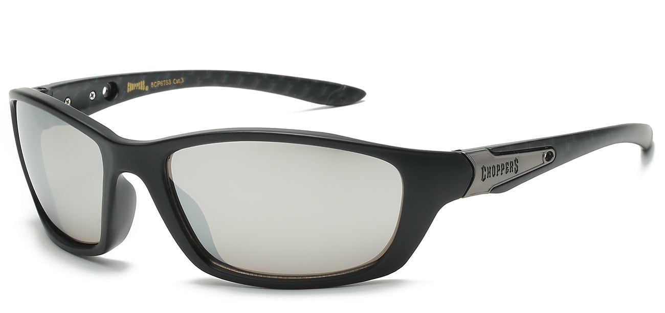 Chopper Sports Wrap Sunglasses - Smoke/Flash Mirror